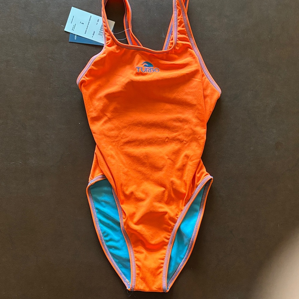Women's Orange One Piece Swimsuit
